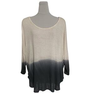 Enti Batwing Linen Blend Ombré Dyed Top